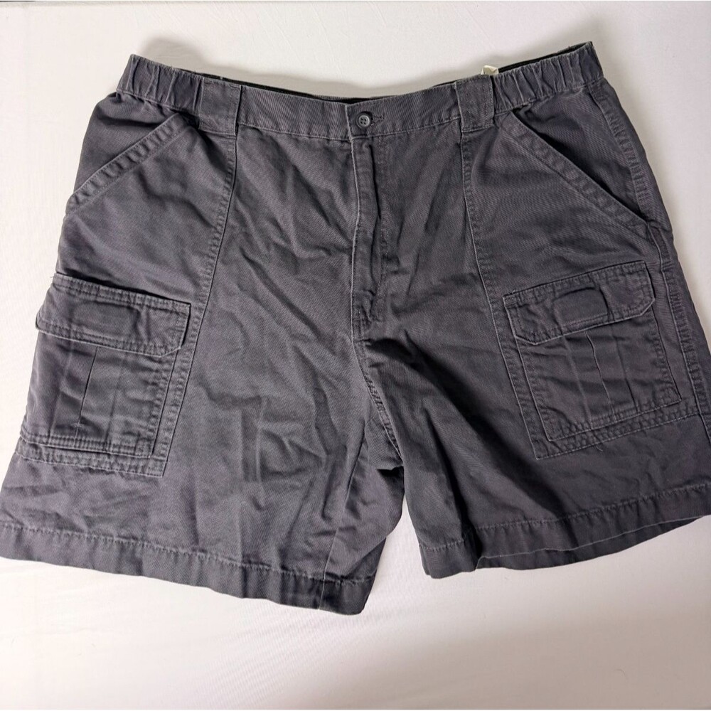 Savane Mens 40 Charcoal Gray Cargo Shorts 100 Cotton Utility Casual